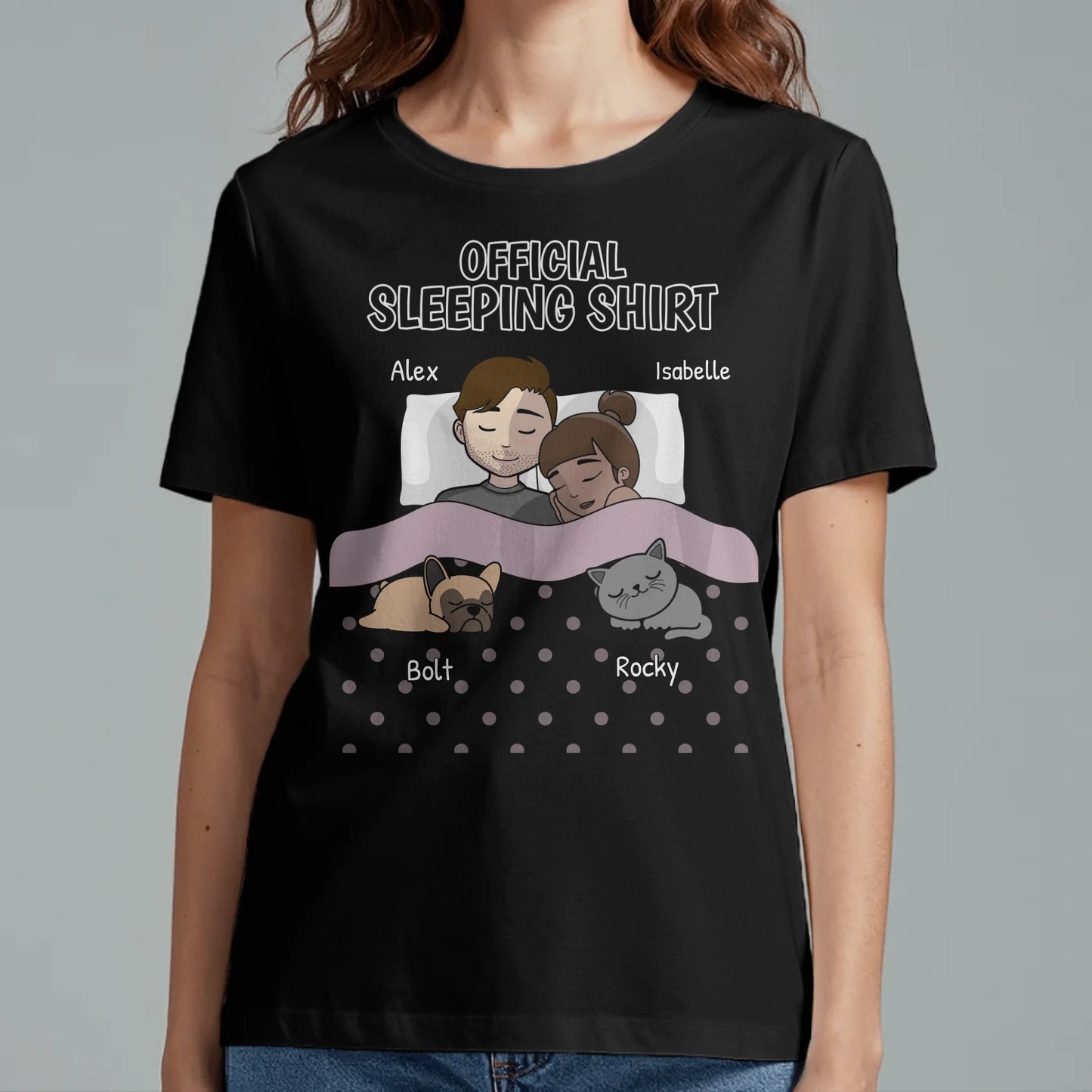 Personalised T-Shirt With Dog or Cat - Cuddle Time With Pets