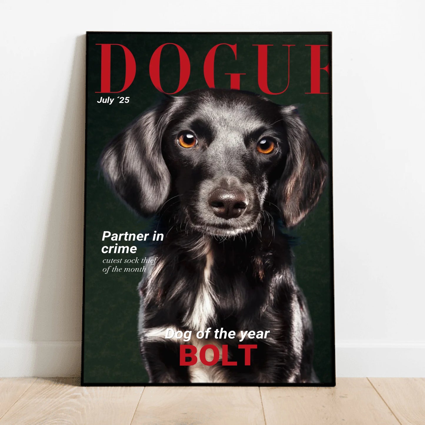 Personalised Poster With Dog - Dogue
