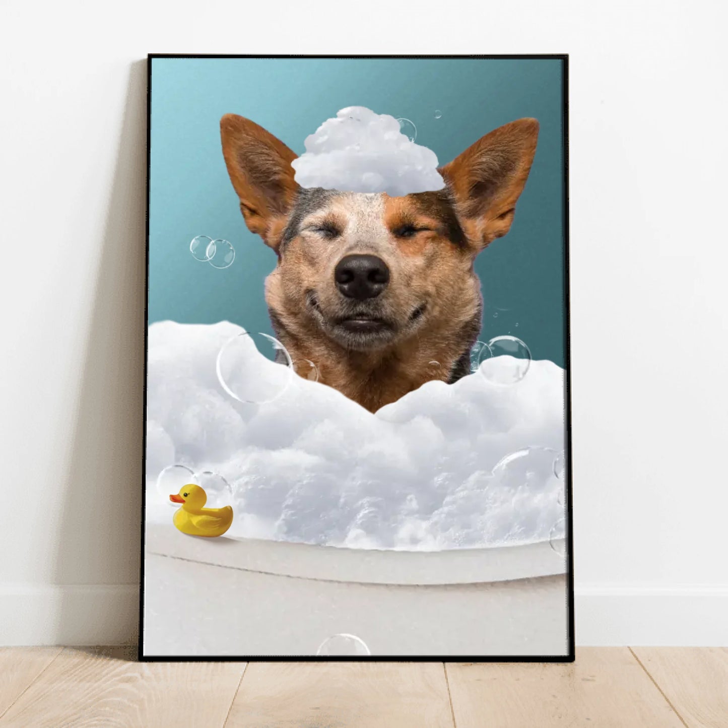 Personalised Poster With Dog or Cat - Fun In The Tub