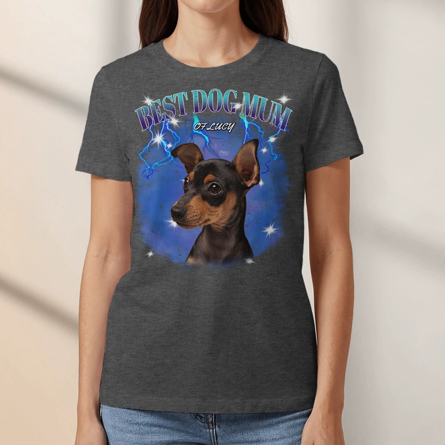 Personalised T-Shirt With Dog or Cat - Your 90s Photo