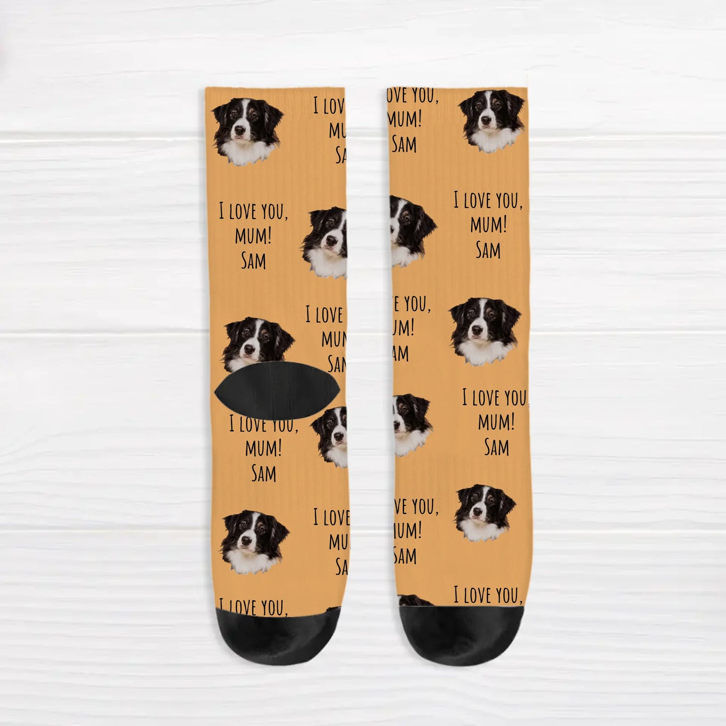 Your photo with text - Personalised Socks