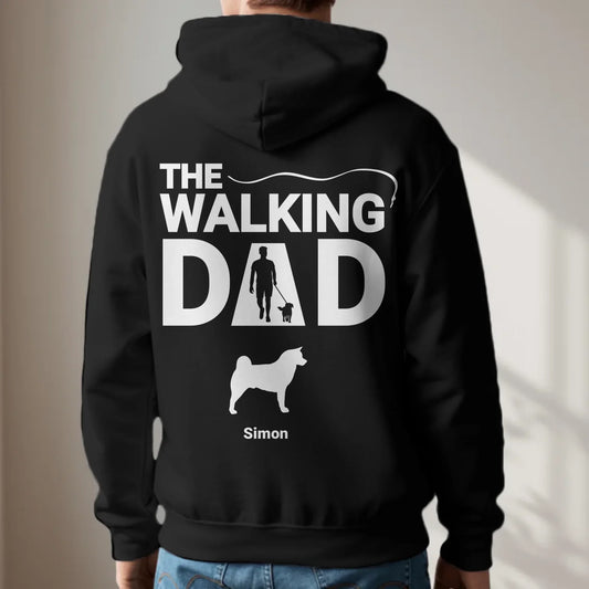 Personalised Hoodie With Dog - The Walking Dad / The Walking Mum