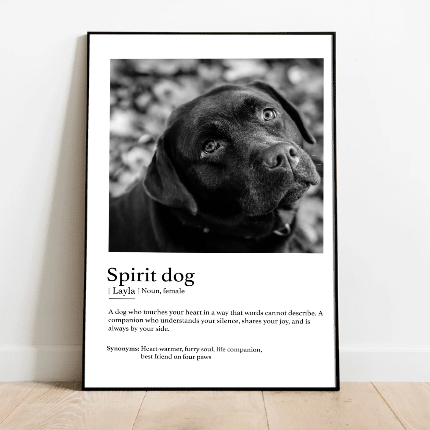 Personalised Poster With Dog or Cat - Definition Spirit Animal
