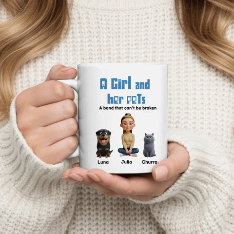 Personalised Mug With Dog or Cat - Inseparable Bond - Featured Image