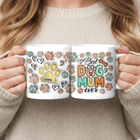 Personalised Mug With Dog or Cat - Best Pet Parents (3D Look) - Featured Image