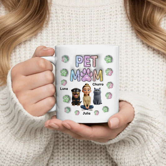 Personalised Mug With Dog or Cat - Pet Mum