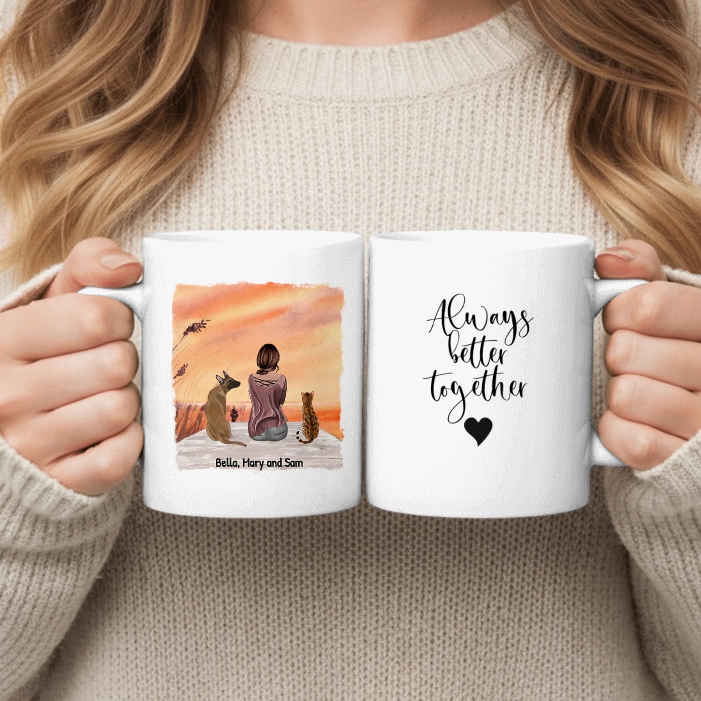 Personalised Mug With Dog or Cat - Together With My Pet