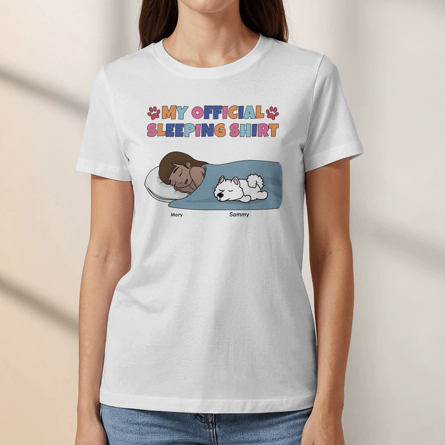 Personalised T-Shirt With Dog or Cat - My Pyjama Shirt