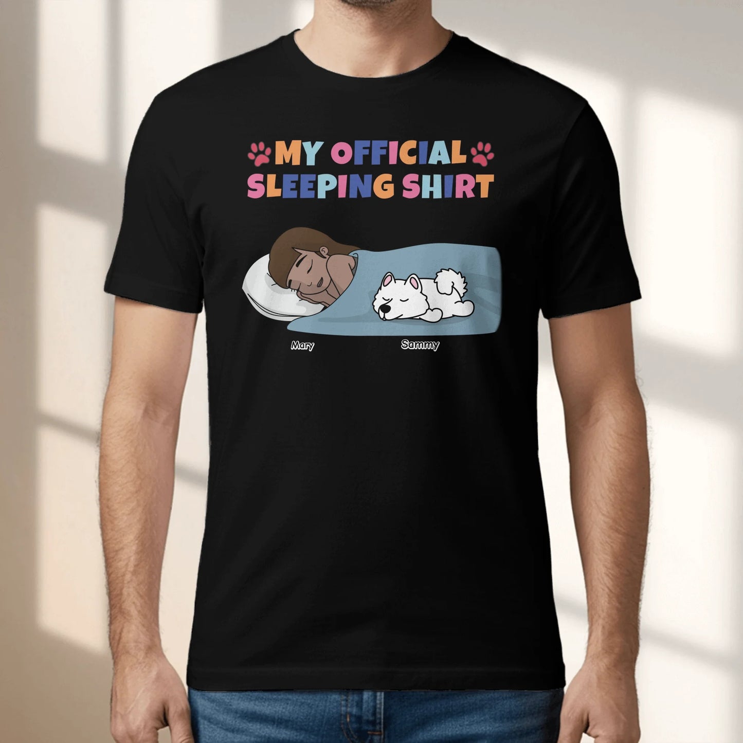 Personalised T-Shirt With Dog or Cat - My Pyjama Shirt