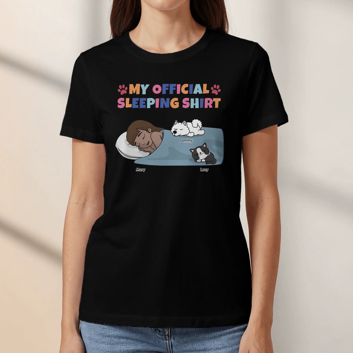 Personalised T-Shirt With Dog or Cat - My Pyjama Shirt