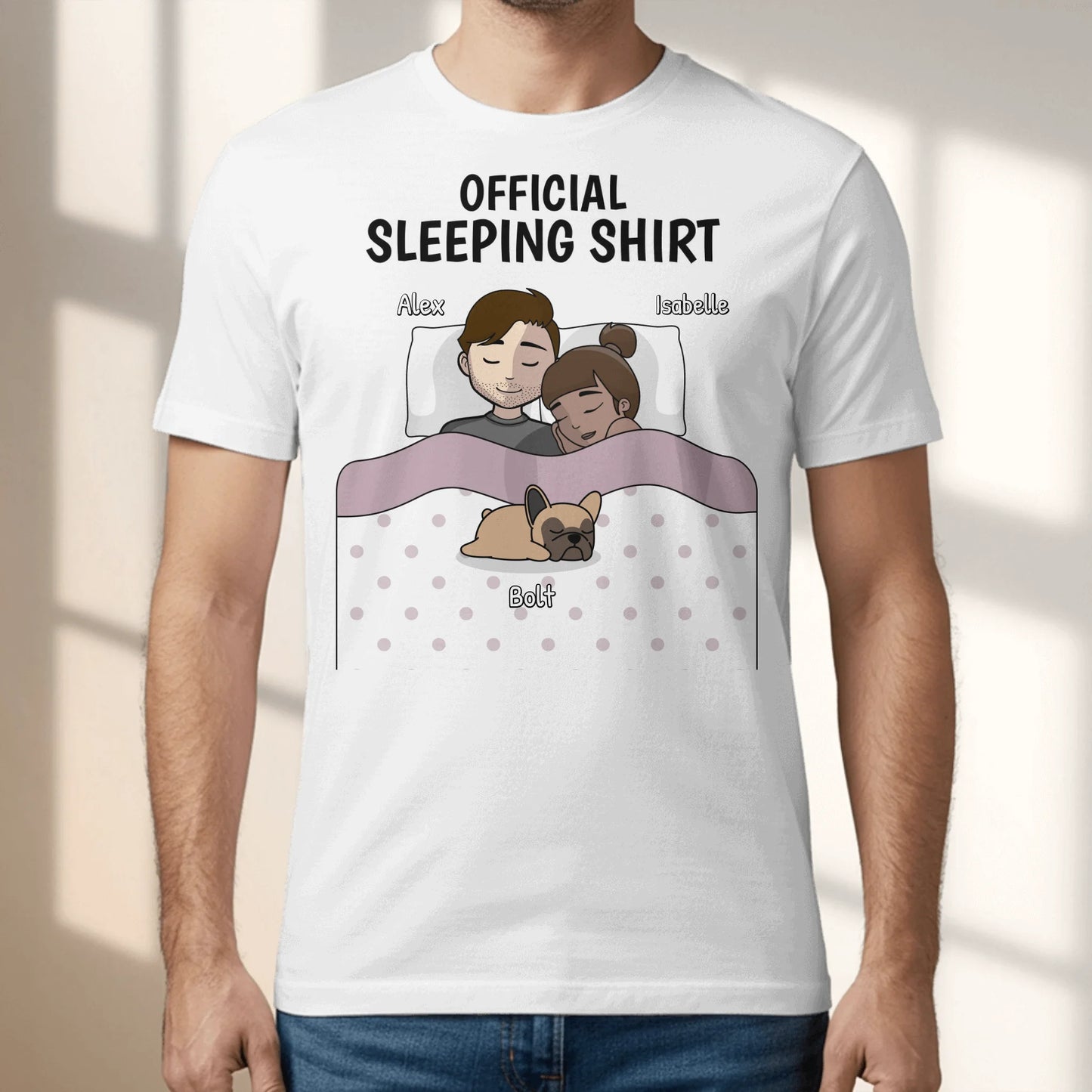 Personalised T-Shirt With Dog or Cat - Cuddle Time With Pets