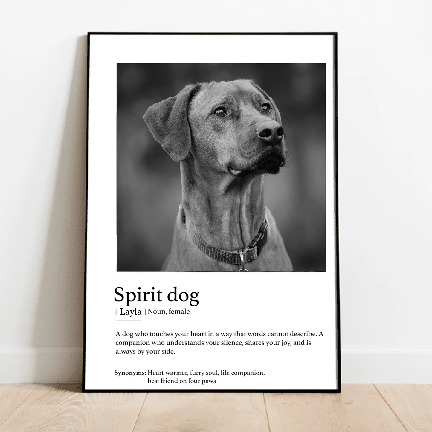 Personalised Poster With Dog or Cat - Definition Spirit Animal