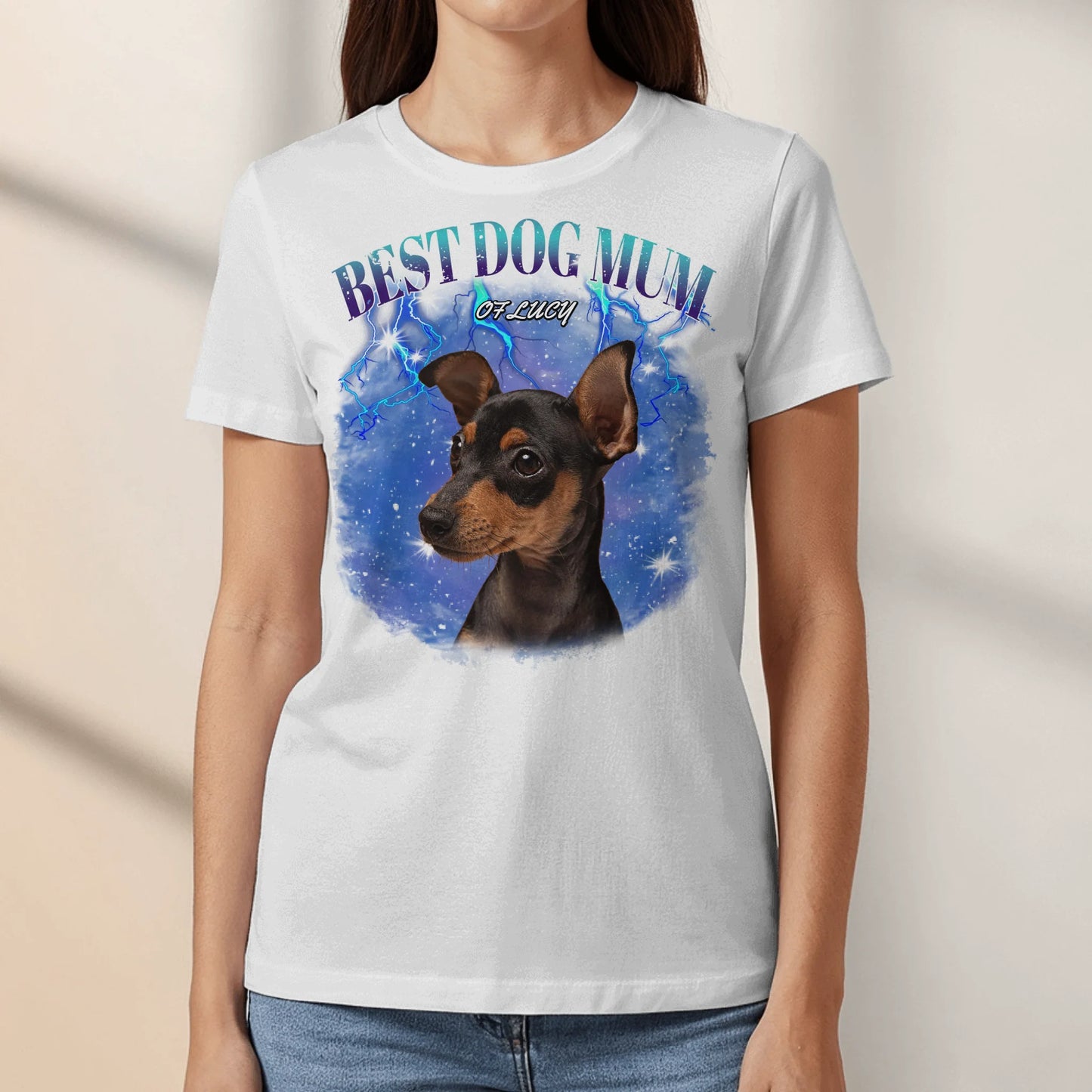 Personalised T-Shirt With Dog or Cat - Your 90s Photo