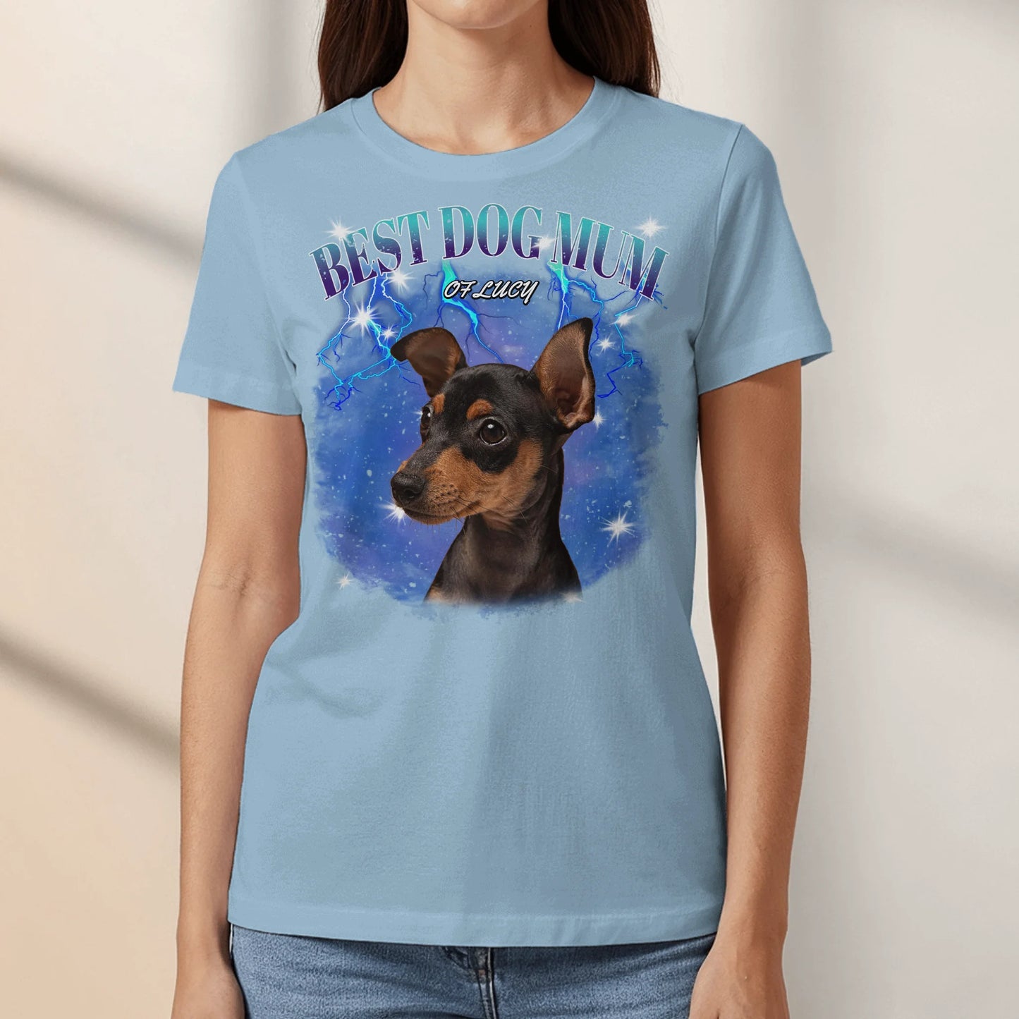 Personalised T-Shirt With Dog or Cat - Your 90s Photo