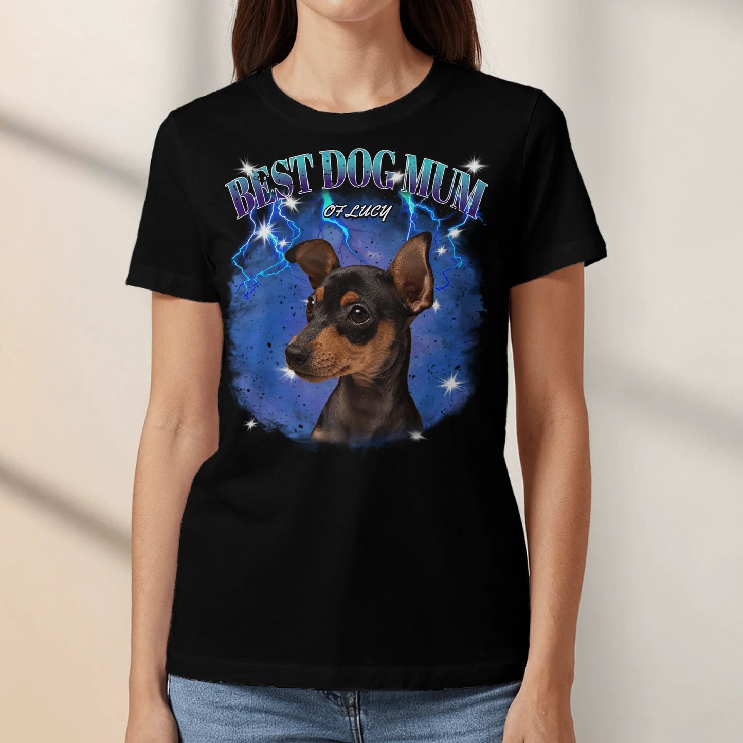 Personalised T-Shirt With Dog or Cat - Your 90s Photo