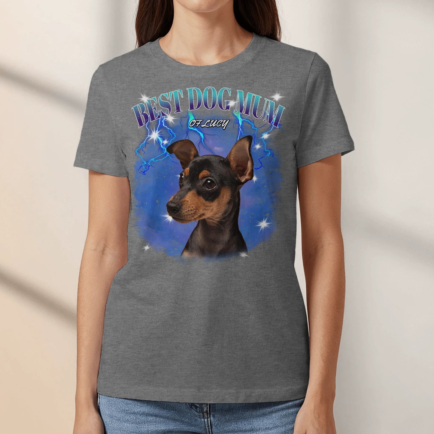 Personalised T-Shirt With Dog or Cat - Your 90s Photo