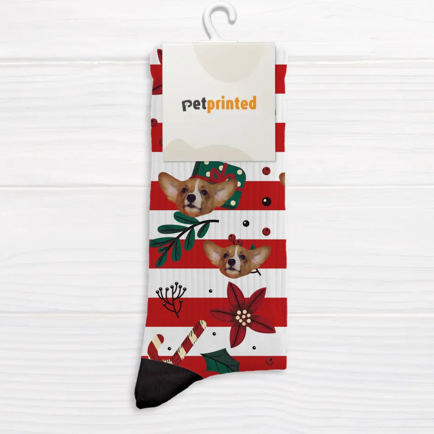Personalised Socks With Dog Or Cat - Merry Christmas