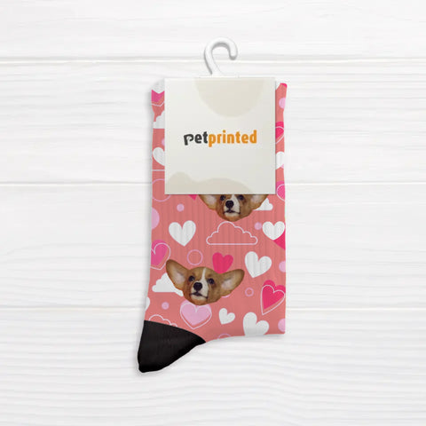 Personalised Socks With Dog Or Cat - Heart pattern - Featured Image