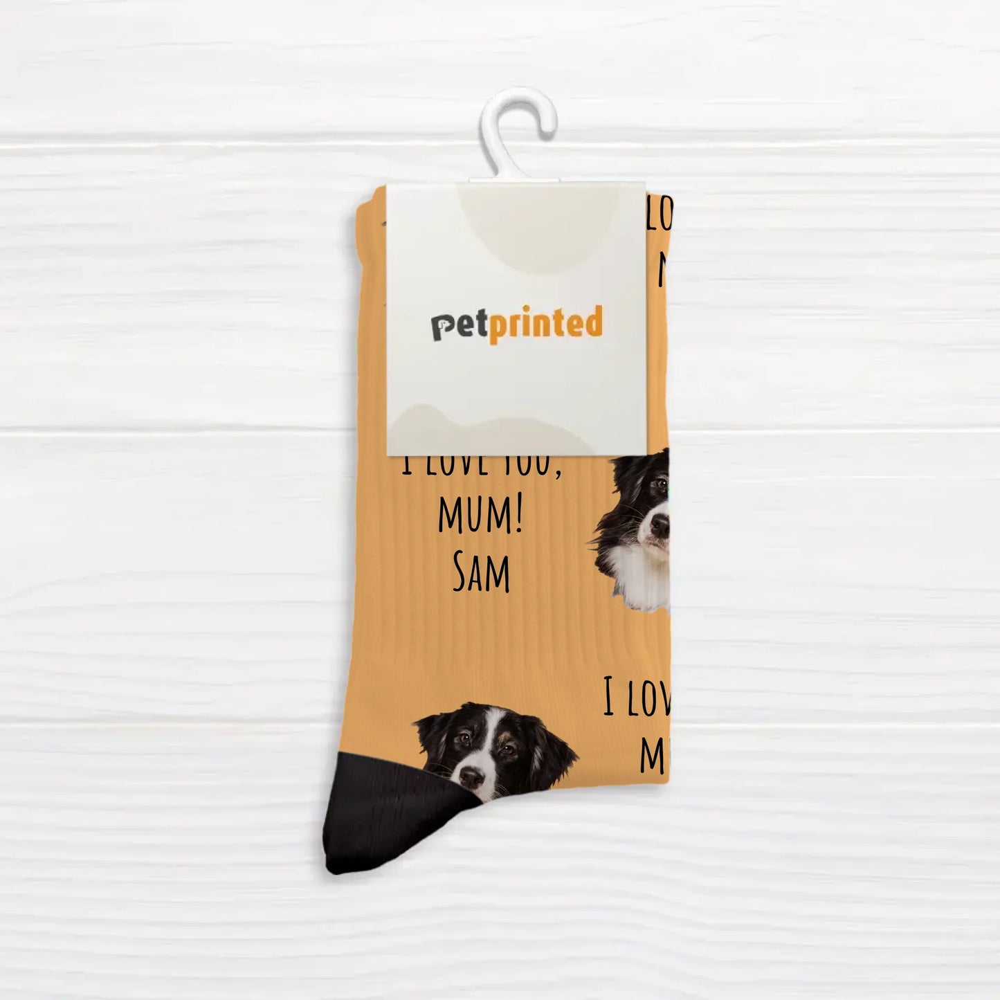Your photo with text - Personalised Socks