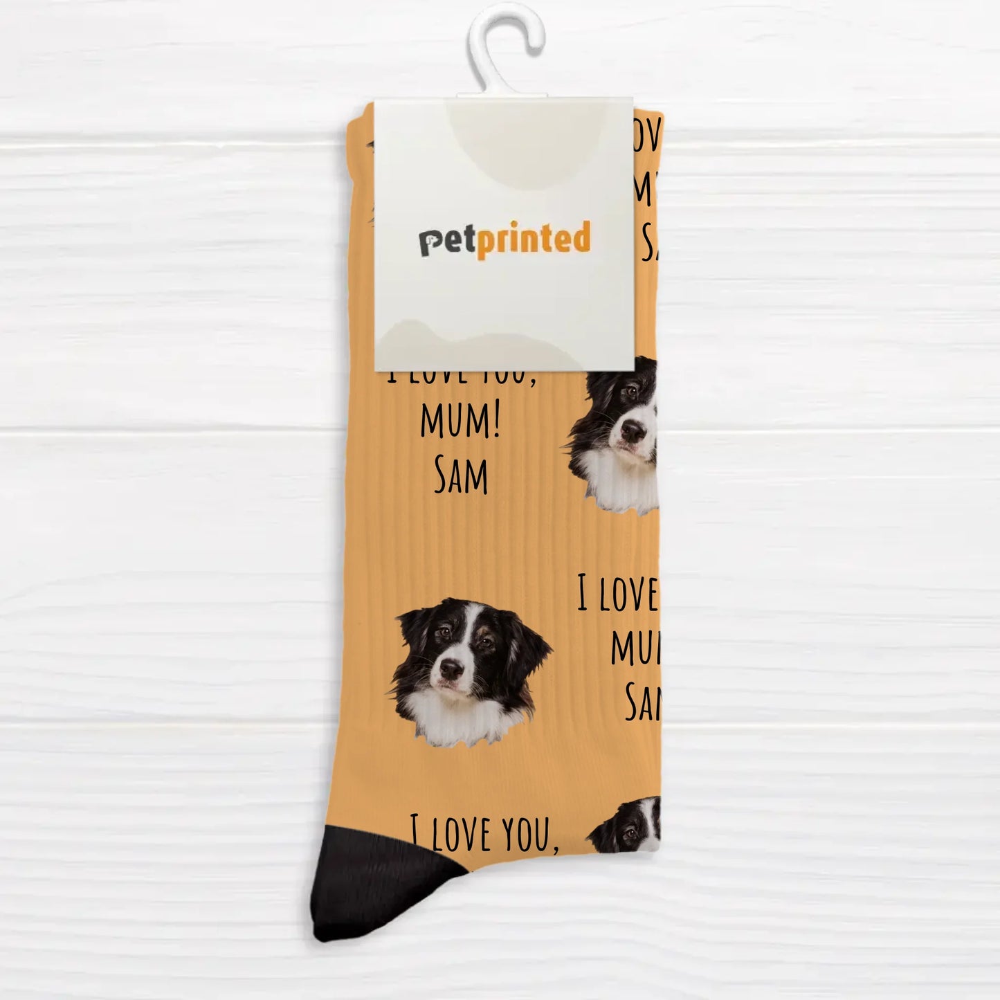 Your photo with text - Personalised Socks