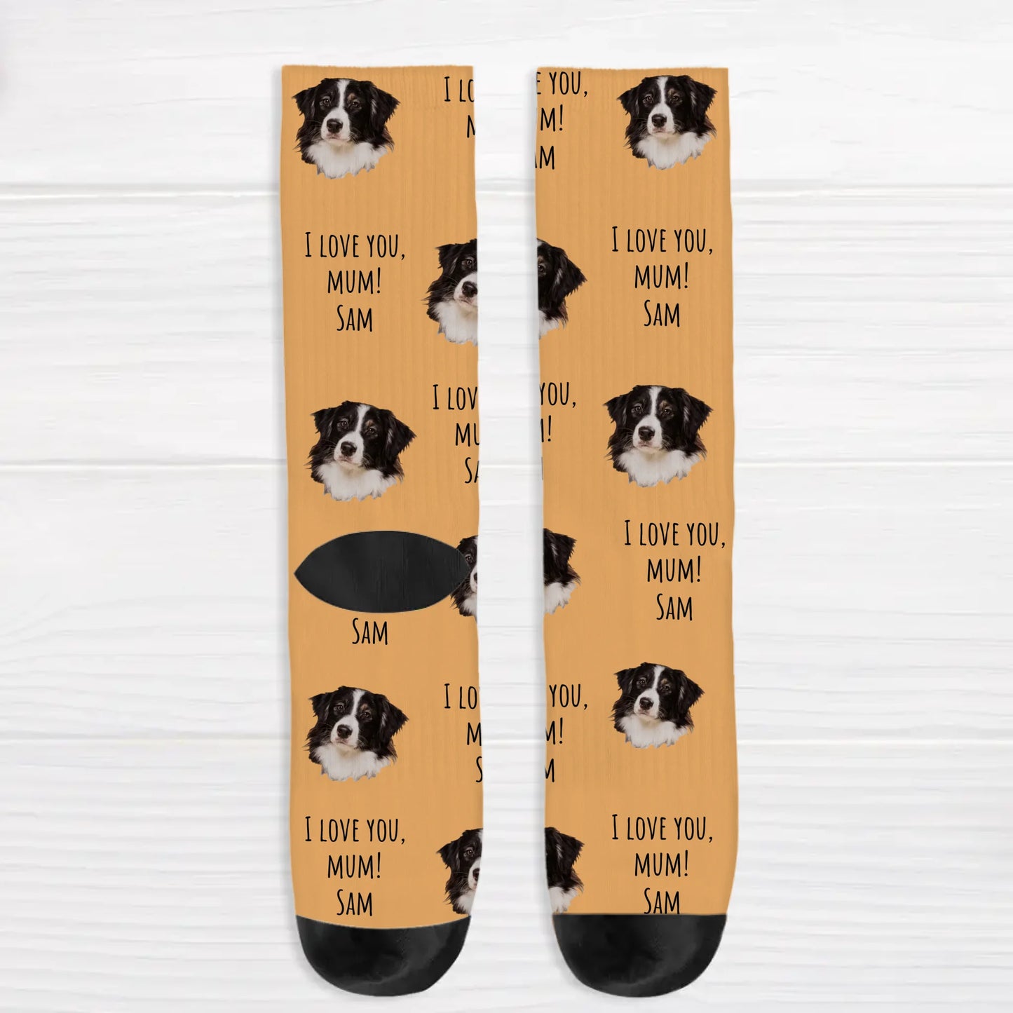 Your photo with text - Personalised Socks