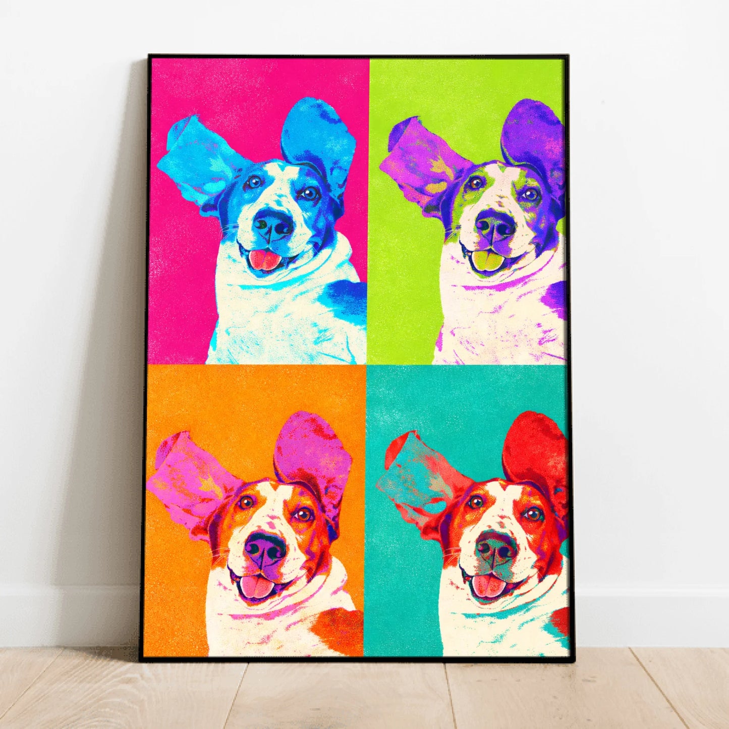 Personalised Poster With Dog or Cat - Colour Squares