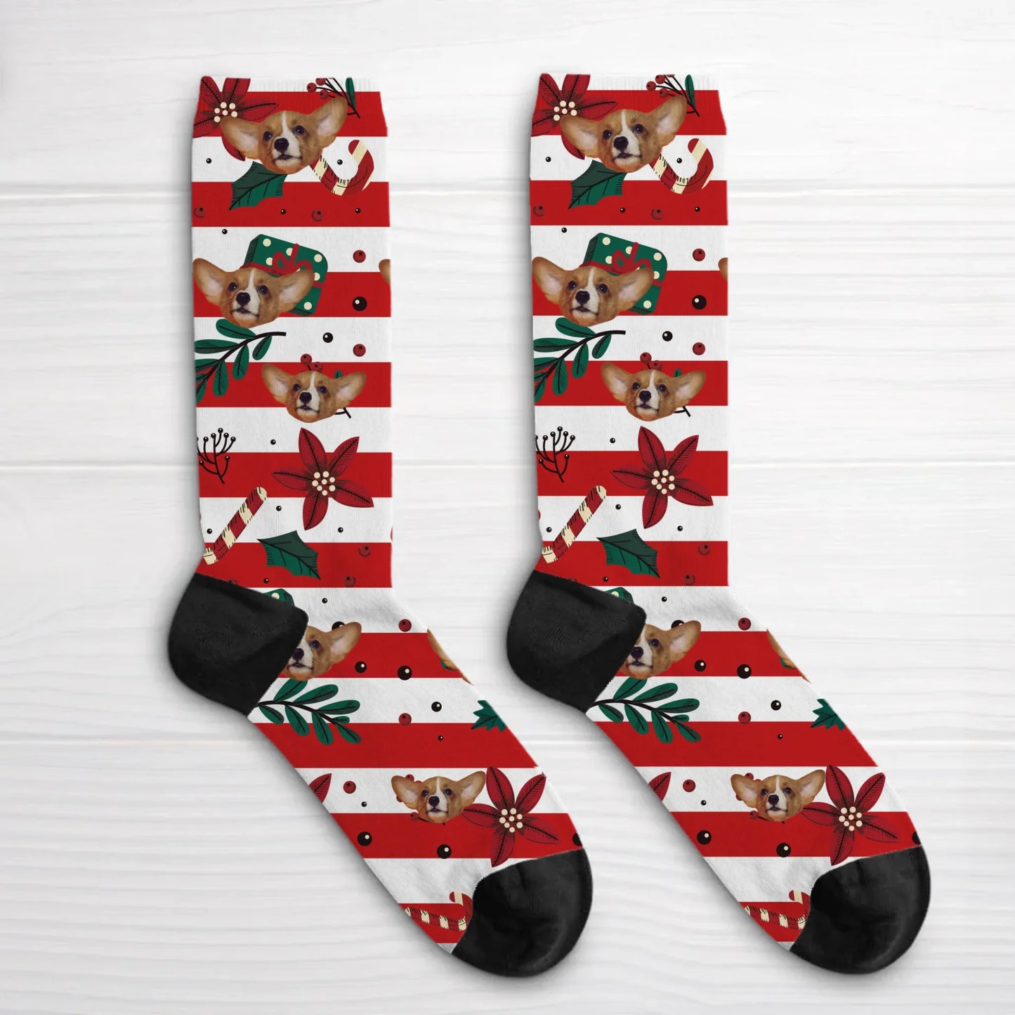 Personalised Socks With Dog Or Cat - Merry Christmas