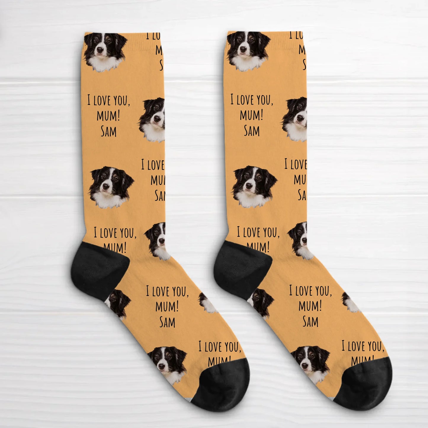 Your photo with text - Personalised Socks