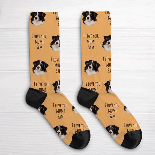 Your photo with text - Personalised Socks