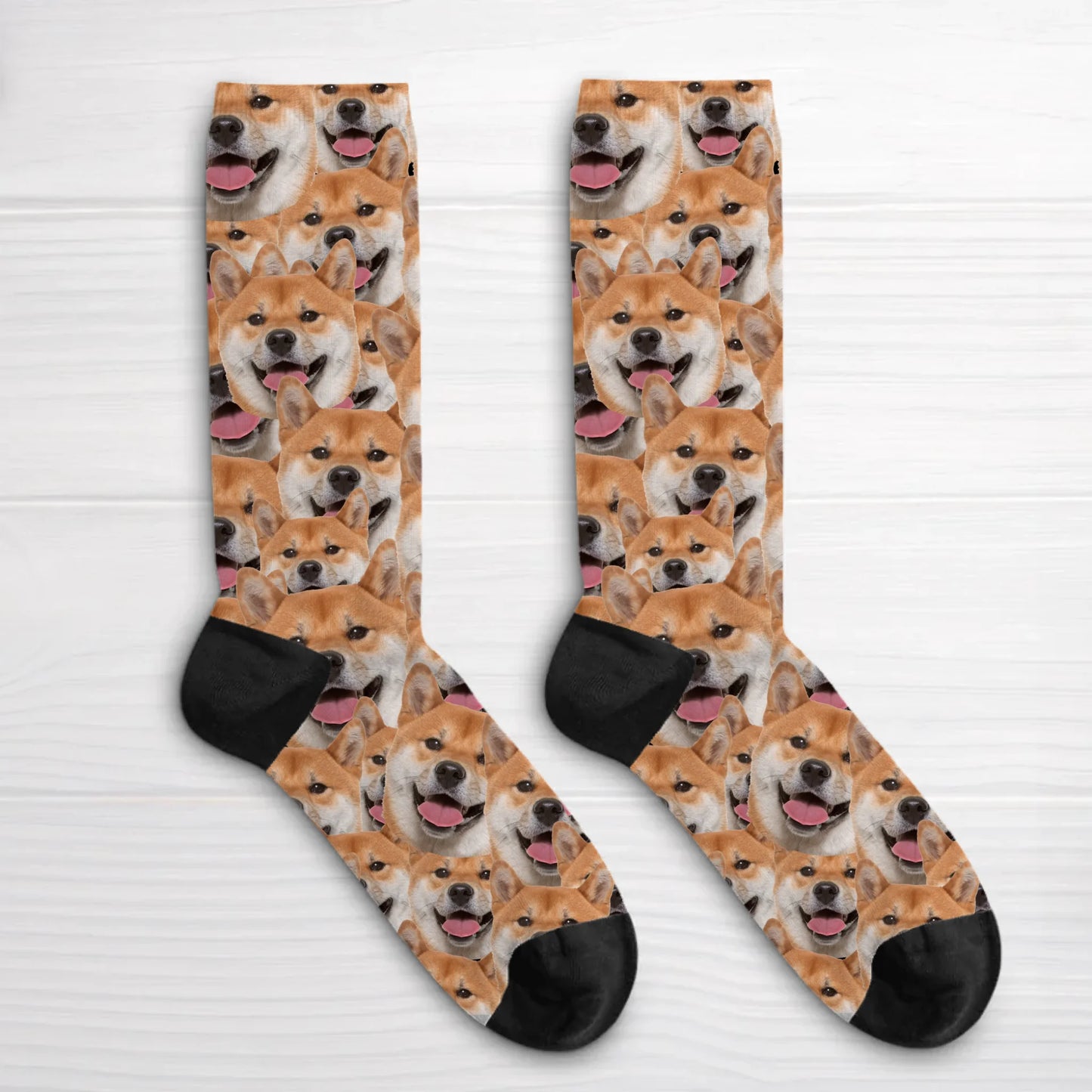 Personalised Socks With Dog Or Cat - Wild photo pattern