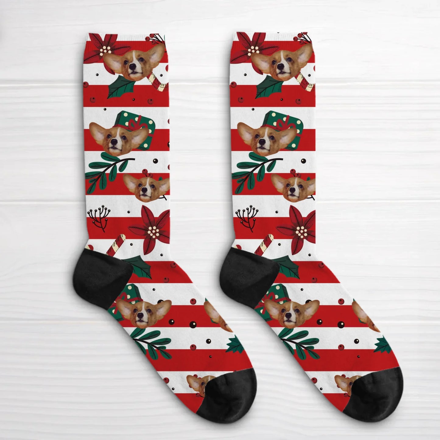 Personalised Socks With Dog Or Cat - Merry Christmas