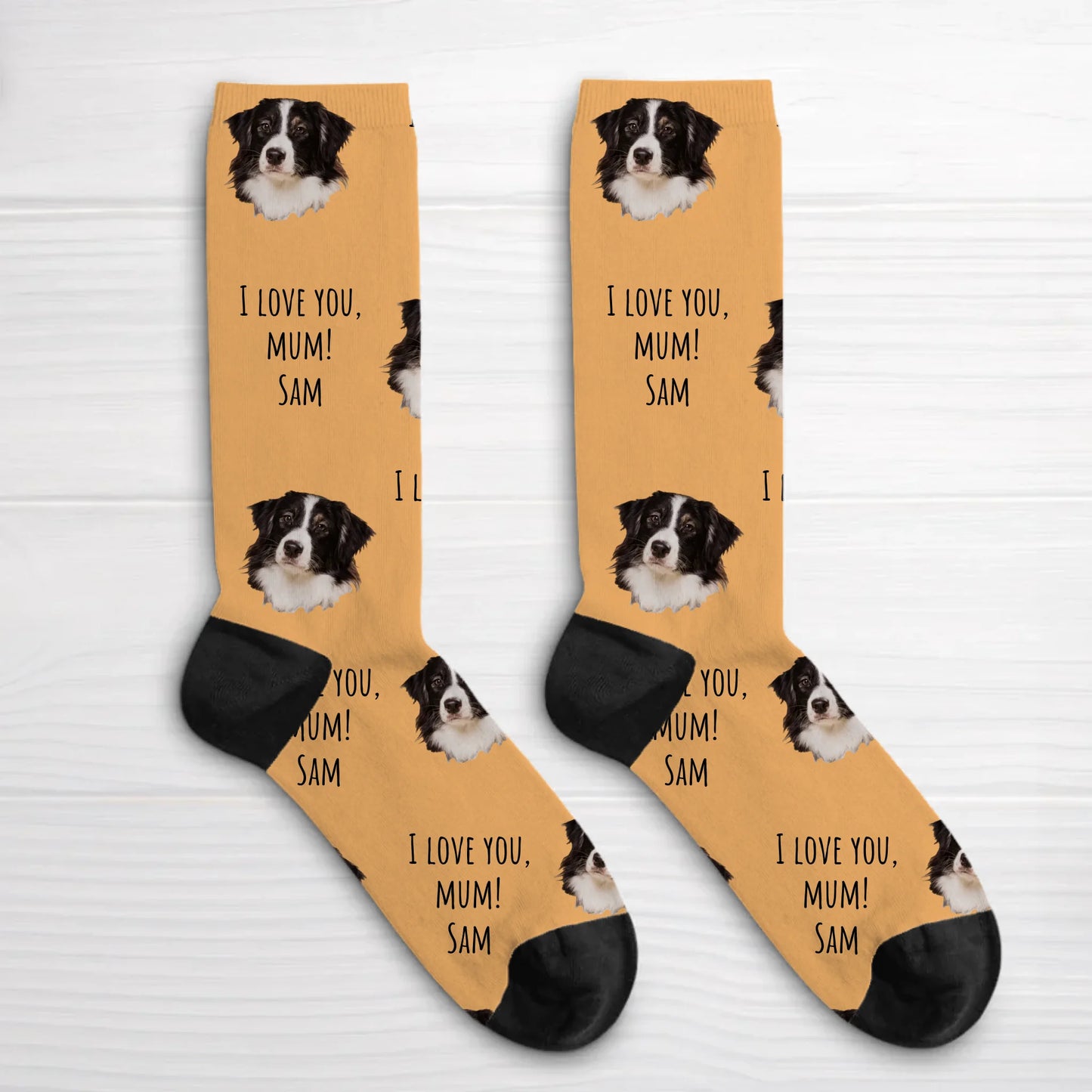 Your photo with text - Personalised Socks