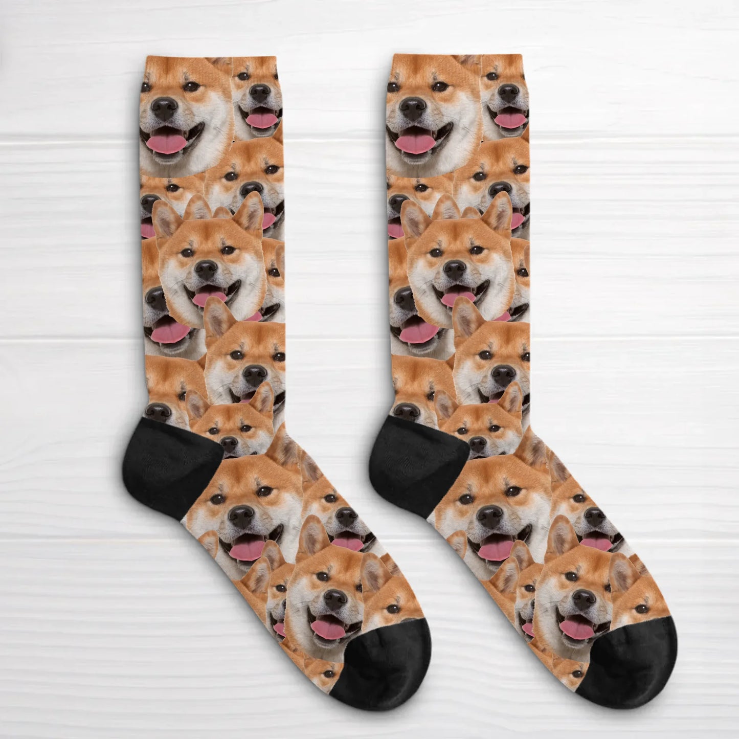 Personalised Socks With Dog Or Cat - Wild photo pattern