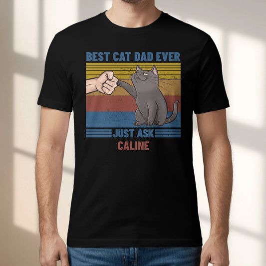 Personalised T-Shirt With Cat - Best Cat Dad Ever